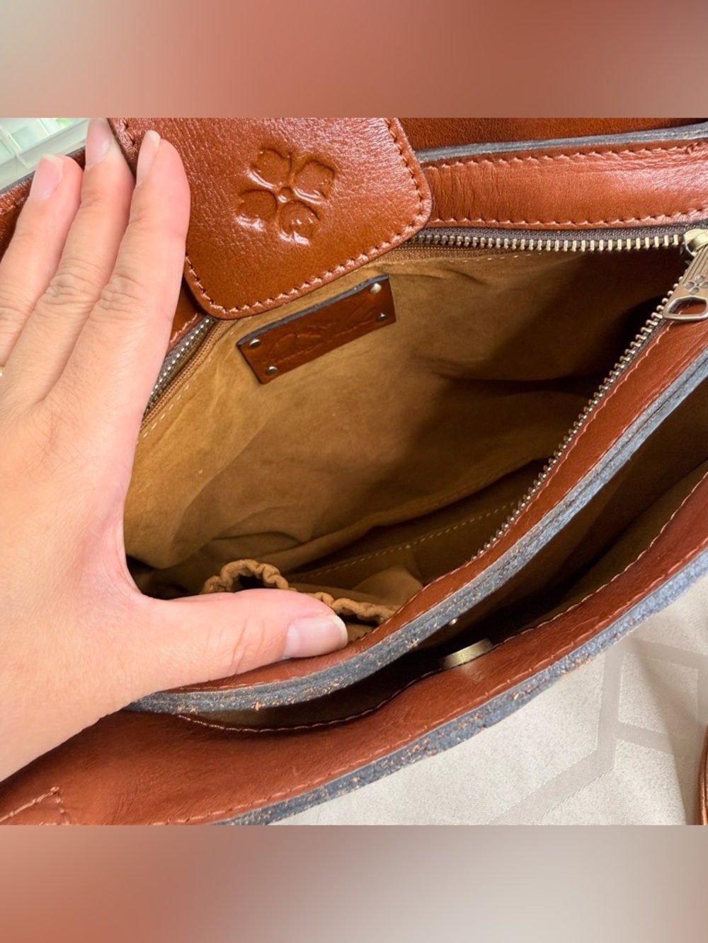 Patricia Nash My European Trip RIENZO Leather Satchel Bag - Picture 6 of 12